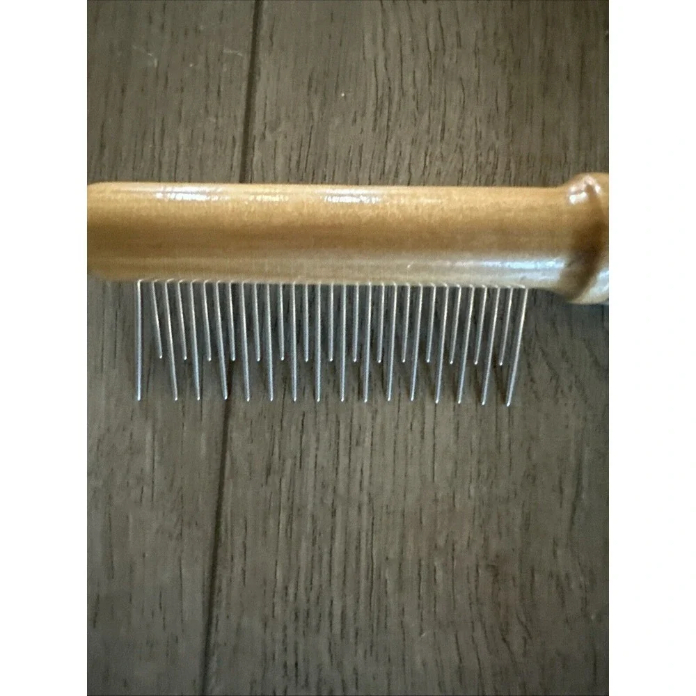 Pet Grooming‎ Comb Brush Stainless Steel Soft Rubber Handle
